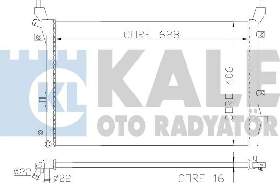 KALE OTO RADYATÖR 342220 - Низькотемпературний охолоджувач, інтеркулер autozip.com.ua
