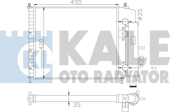 KALE OTO RADYATÖR 342270 - Радіатор, охолодження двигуна autozip.com.ua