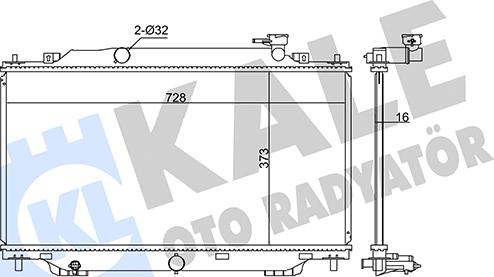 KALE OTO RADYATÖR 347915 - Радіатор, охолодження двигуна autozip.com.ua