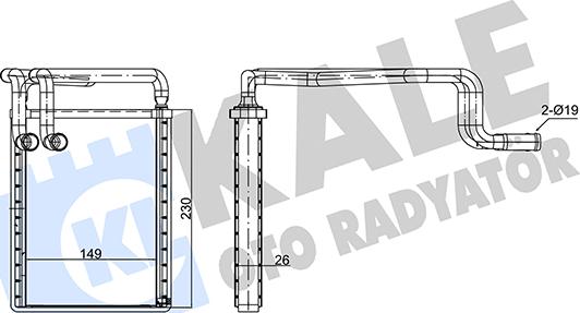 KALE OTO RADYATÖR 347410 - Теплообмінник, опалення салону autozip.com.ua