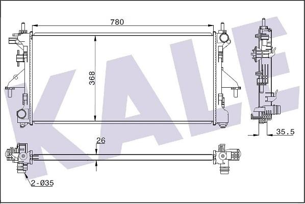 KALE OTO RADYATÖR 347470 - Радіатор, охолодження двигуна autozip.com.ua