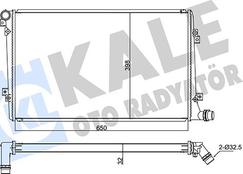 KALE OTO RADYATÖR 347505 - Радіатор, охолодження двигуна autozip.com.ua