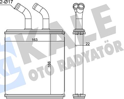 KALE OTO RADYATÖR 347110 - Теплообмінник, опалення салону autozip.com.ua