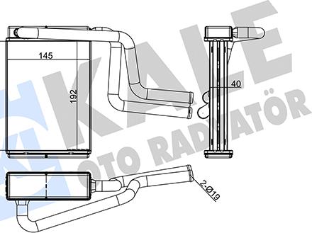 KALE OTO RADYATÖR 347130 - Теплообмінник, опалення салону autozip.com.ua