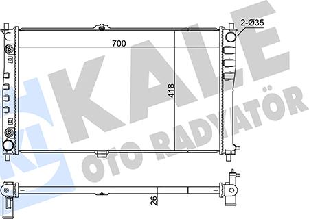 KALE OTO RADYATÖR 347865 - Радіатор, охолодження двигуна autozip.com.ua