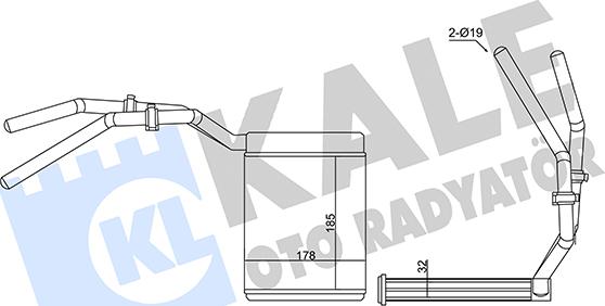 KALE OTO RADYATÖR 347390 - Теплообмінник, опалення салону autozip.com.ua