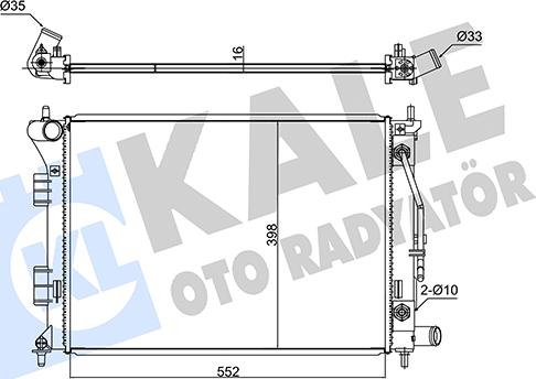 KALE OTO RADYATÖR 347790 - Радіатор, охолодження двигуна autozip.com.ua