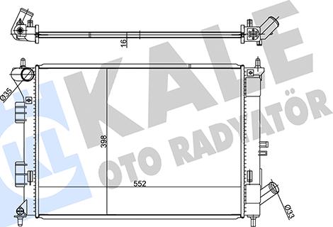 KALE OTO RADYATÖR 347785 - Радіатор, охолодження двигуна autozip.com.ua