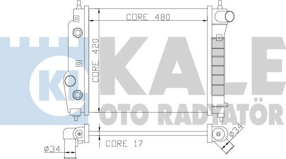 KALE OTO RADYATÖR 354900 - Радіатор, охолодження двигуна autozip.com.ua