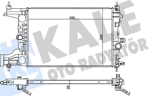 KALE OTO RADYATÖR 354985 - Радіатор, охолодження двигуна autozip.com.ua