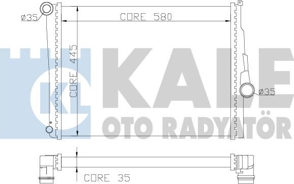 KALE OTO RADYATÖR 354400 - Радіатор, охолодження двигуна autozip.com.ua