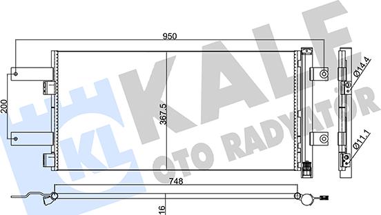 KALE OTO RADYATÖR 354095 - Конденсатор, кондиціонер autozip.com.ua