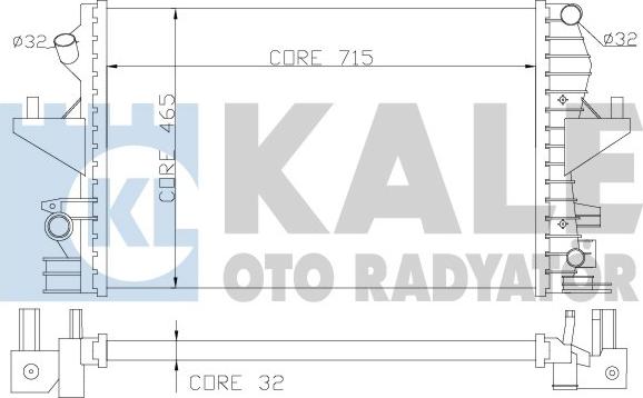 KALE OTO RADYATÖR 354000 - Радіатор, охолодження двигуна autozip.com.ua