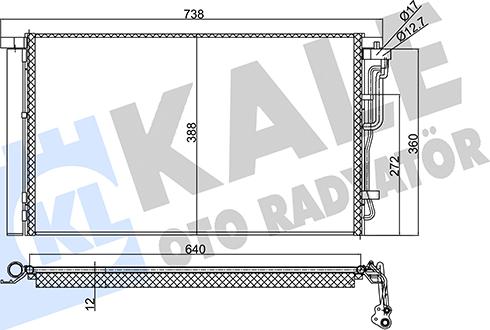 KALE OTO RADYATÖR 354025 - Конденсатор, кондиціонер autozip.com.ua