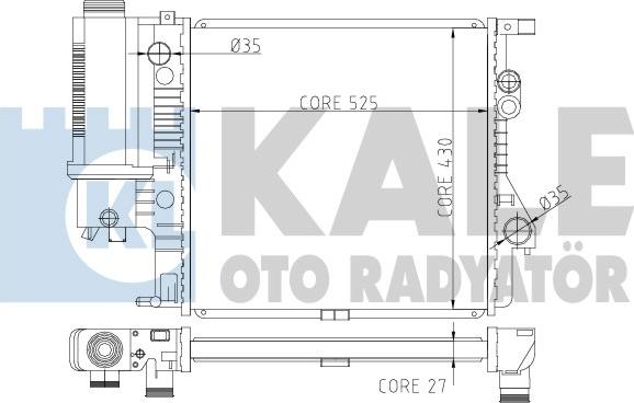KALE OTO RADYATÖR 354700 - Радіатор, охолодження двигуна autozip.com.ua