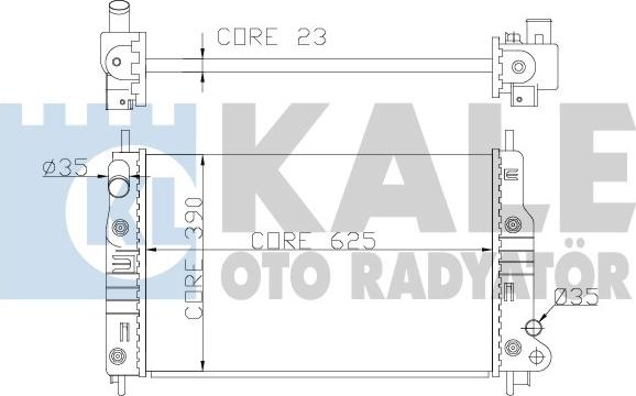 KALE OTO RADYATÖR 355900 - Радіатор, охолодження двигуна autozip.com.ua