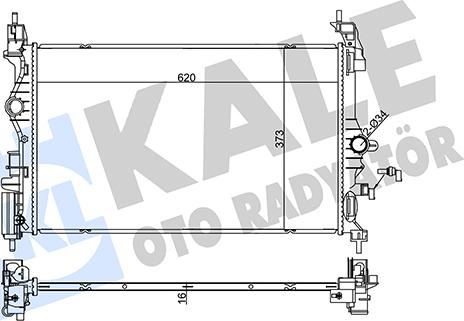 KALE OTO RADYATÖR 355560 - Радіатор, охолодження двигуна autozip.com.ua
