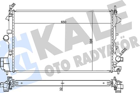 KALE OTO RADYATÖR 355580 - Радіатор, охолодження двигуна autozip.com.ua