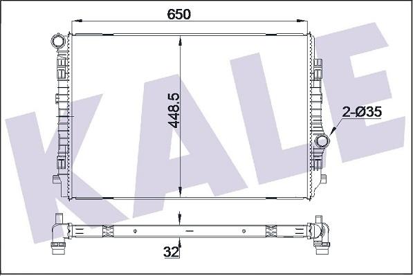 KALE OTO RADYATÖR 355535 - Радіатор, охолодження двигуна autozip.com.ua