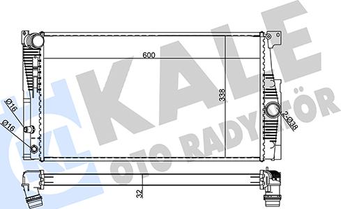 KALE OTO RADYATÖR 355005 - Радіатор, охолодження двигуна autozip.com.ua