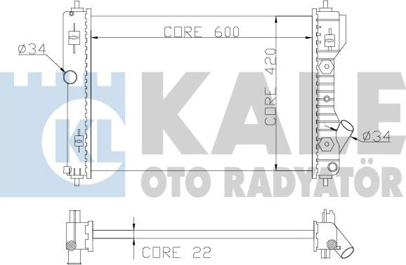 KALE OTO RADYATÖR 355000 - Радіатор, охолодження двигуна autozip.com.ua