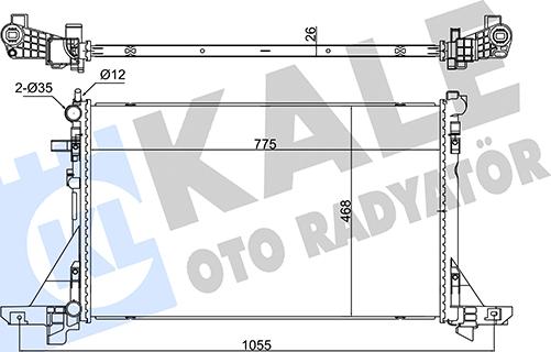 KALE OTO RADYATÖR 355815 - Радіатор, охолодження двигуна autozip.com.ua