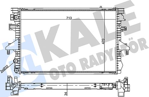 KALE OTO RADYATÖR 356940 - Радіатор, охолодження двигуна autozip.com.ua