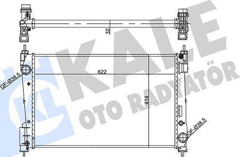 KALE OTO RADYATÖR 356955 - Радіатор, охолодження двигуна autozip.com.ua