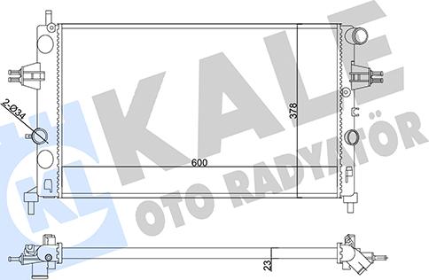 KALE OTO RADYATÖR 356965 - Радіатор, охолодження двигуна autozip.com.ua