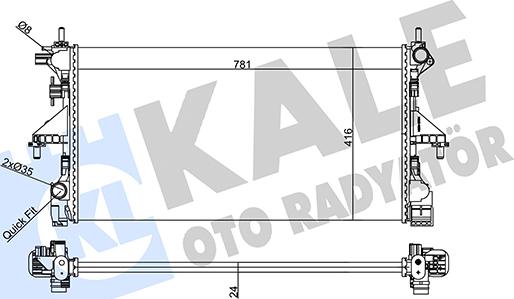 KALE OTO RADYATÖR 356960 - Радіатор, охолодження двигуна autozip.com.ua