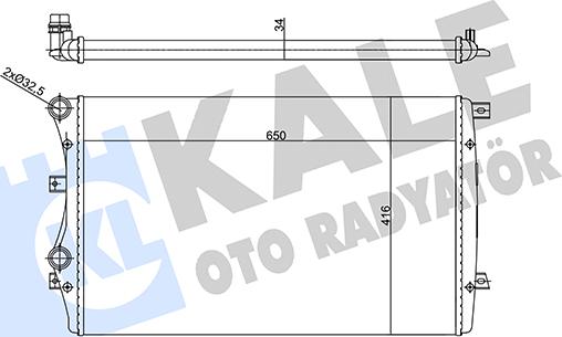 KALE OTO RADYATÖR 356925 - Радіатор, охолодження двигуна autozip.com.ua