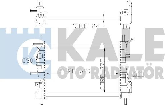 KALE OTO RADYATÖR 356400 - Радіатор, охолодження двигуна autozip.com.ua