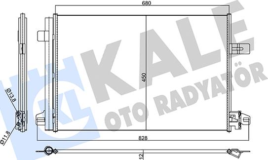 KALE OTO RADYATÖR 356115 - Конденсатор, кондиціонер autozip.com.ua