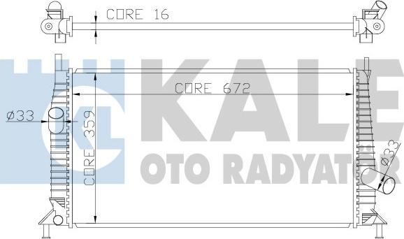 KALE OTO RADYATÖR 356300 - Радіатор, охолодження двигуна autozip.com.ua