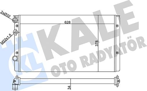 KALE OTO RADYATÖR 356310 - Радіатор, охолодження двигуна autozip.com.ua