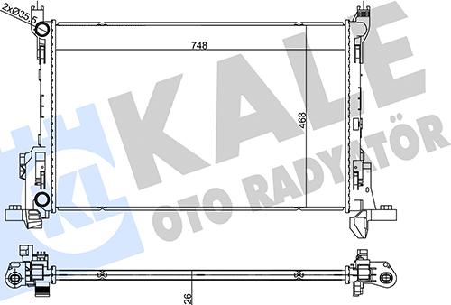 KALE OTO RADYATÖR 356320 - Радіатор, охолодження двигуна autozip.com.ua