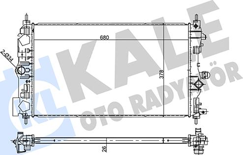 KALE OTO RADYATÖR 356285 - Радіатор, охолодження двигуна autozip.com.ua