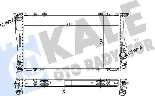 KALE OTO RADYATÖR 356230 - Радіатор, охолодження двигуна autozip.com.ua