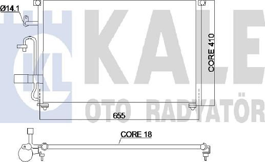 KALE OTO RADYATÖR 350545 - Конденсатор, кондиціонер autozip.com.ua