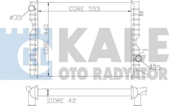 KALE OTO RADYATÖR 350600 - Радіатор, охолодження двигуна autozip.com.ua