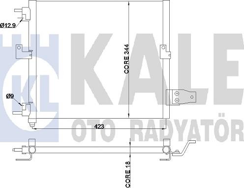 KALE OTO RADYATÖR 350610 - Конденсатор, кондиціонер autozip.com.ua