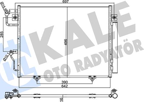 KALE OTO RADYATÖR 350635 - Конденсатор, кондиціонер autozip.com.ua