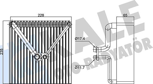 KALE OTO RADYATÖR 350095 - Випарник, кондиціонер autozip.com.ua