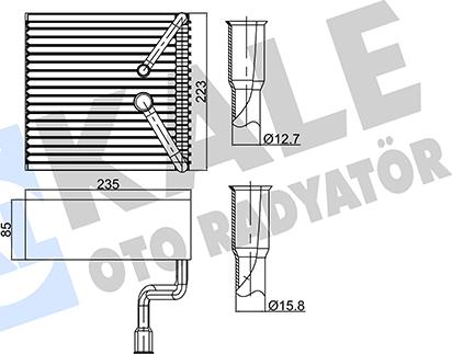 KALE OTO RADYATÖR 350010 - Випарник, кондиціонер autozip.com.ua