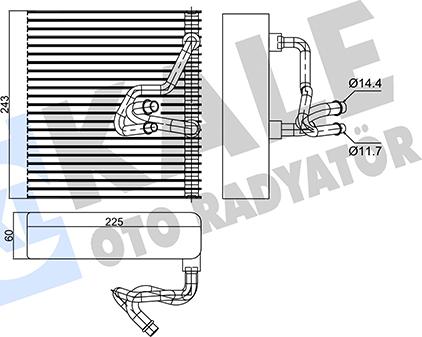 KALE OTO RADYATÖR 350035 - Випарник, кондиціонер autozip.com.ua