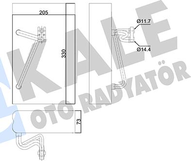 KALE OTO RADYATÖR 350030 - Випарник, кондиціонер autozip.com.ua