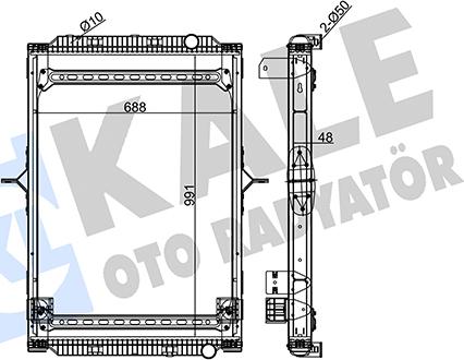 KALE OTO RADYATÖR 350155 - Радіатор, охолодження двигуна autozip.com.ua