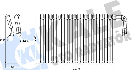 KALE OTO RADYATÖR 350105 - Випарник, кондиціонер autozip.com.ua