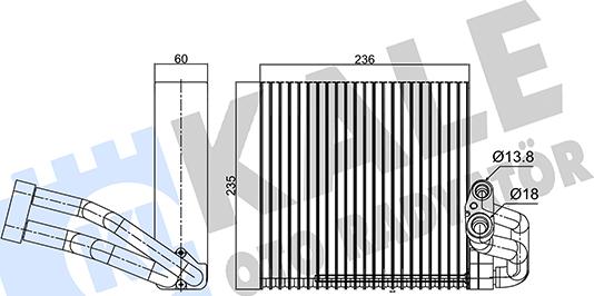 KALE OTO RADYATÖR 350135 - Випарник, кондиціонер autozip.com.ua