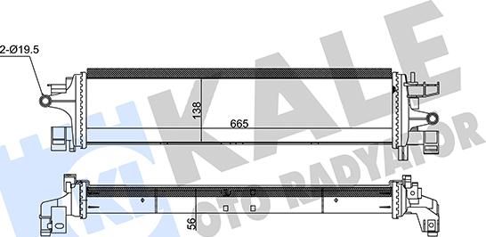 KALE OTO RADYATÖR 350805 - Низькотемпературний охолоджувач, інтеркулер autozip.com.ua